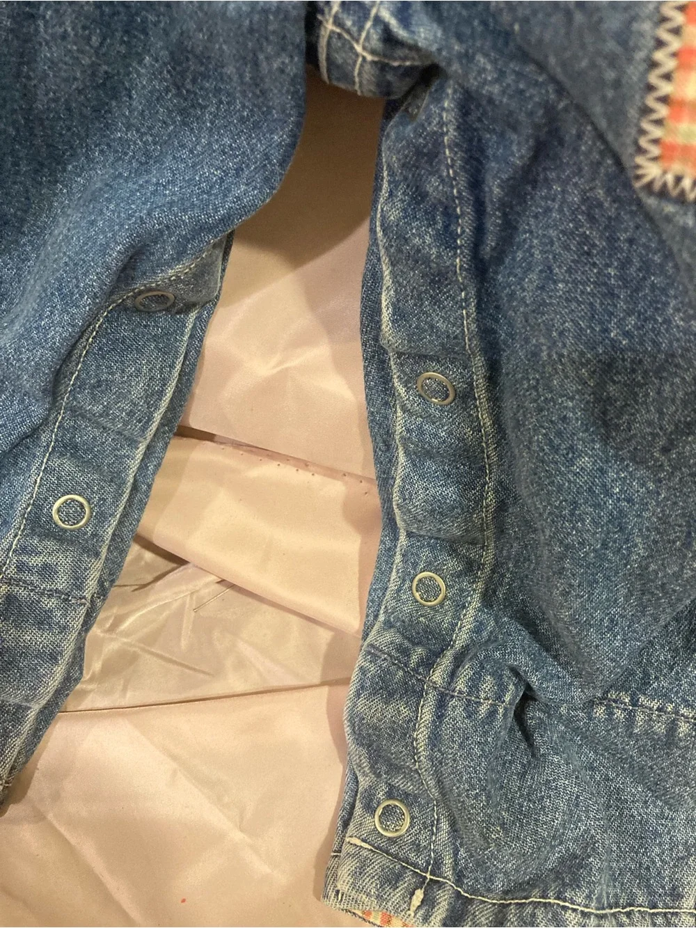 Baby Gap 18-24 months toddler Denim Overalls with Pink Plaid Accents